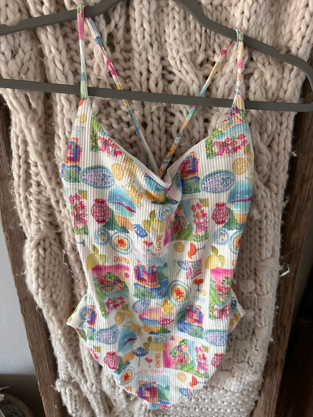 Show Me Your MuMu Multicolor Tropical Print One-Piece Swimsuit